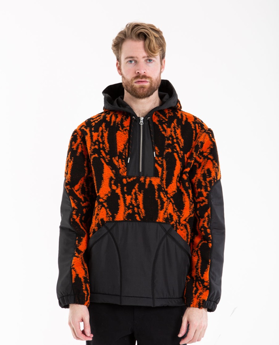 Men WOOD WOOD | Palmer Swirl Print Fleece Hood