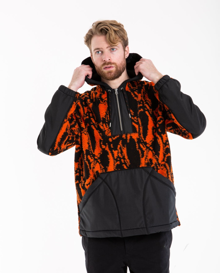 Men WOOD WOOD | Palmer Swirl Print Fleece Hood