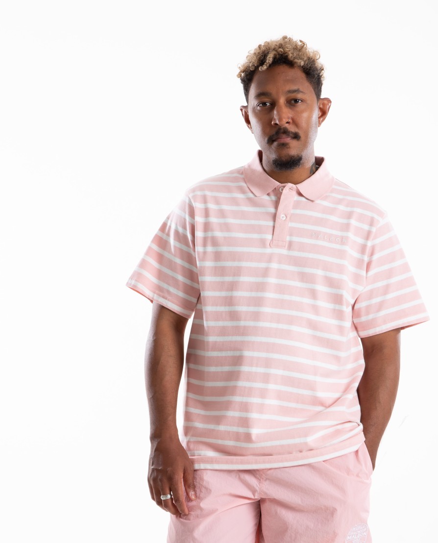 Men MALBON GOLF | Mantis Striped Polo