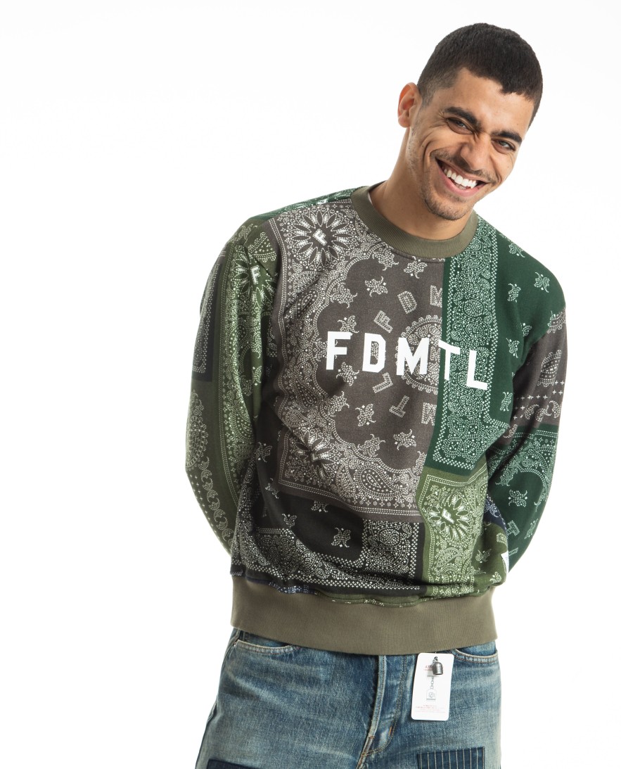 Men FDMTL | Printed Patchwork Sweatshirt