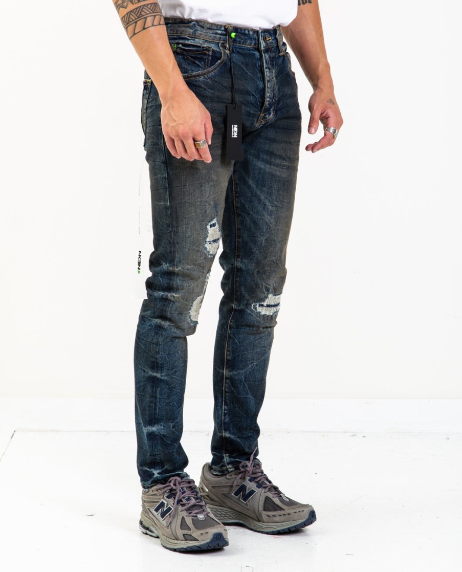 Men NEON DENIM BRAND | Thunders Dirty Overdye Jeans