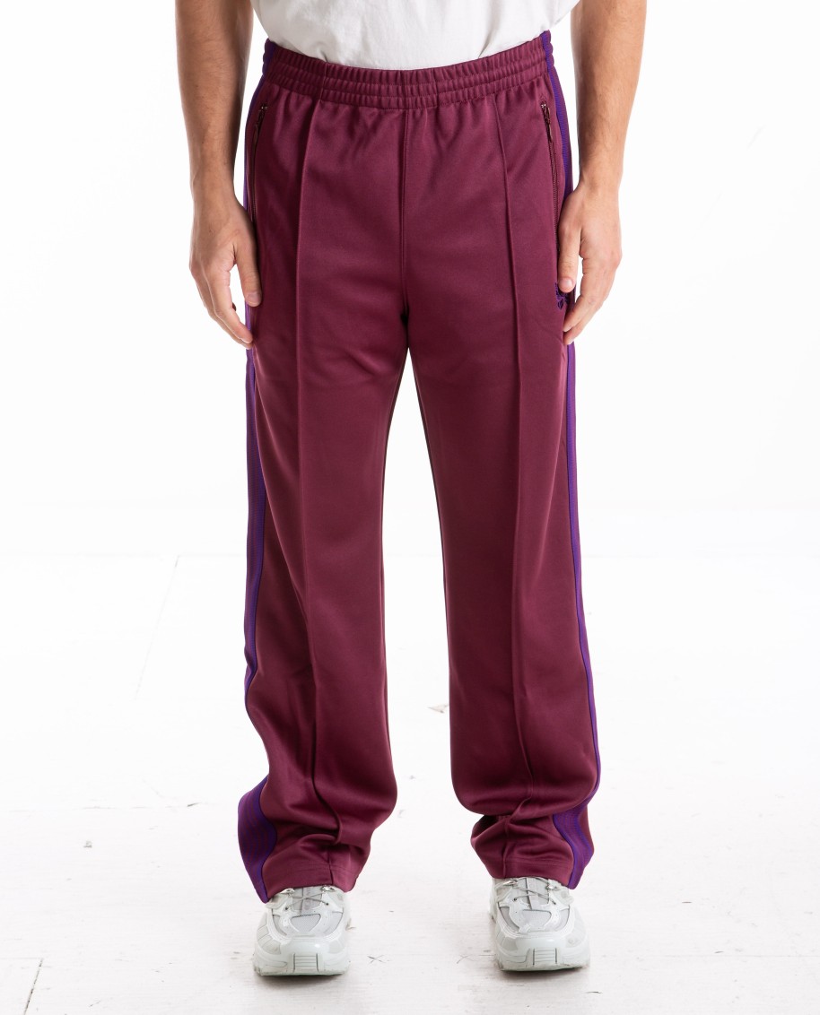 Men NEEDLES | Track Pant Poly Smooth Wine