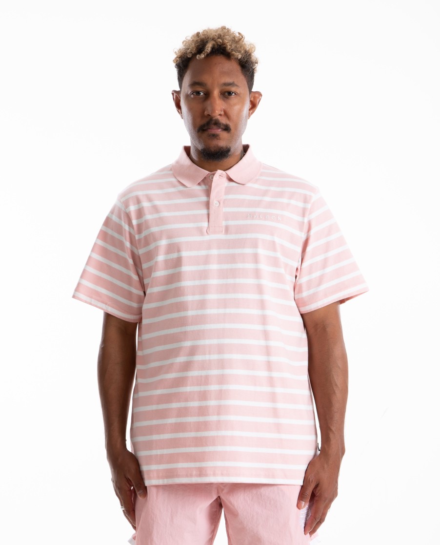 Men MALBON GOLF | Mantis Striped Polo