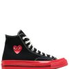 Men COMME DES GARÇONS PLAY | Converse Red Sole High Top Black