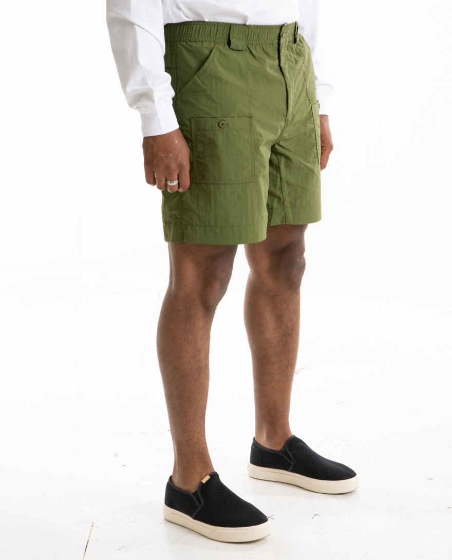 Men MALBON GOLF | Golf & Tackle Fisherman Shorts Olive