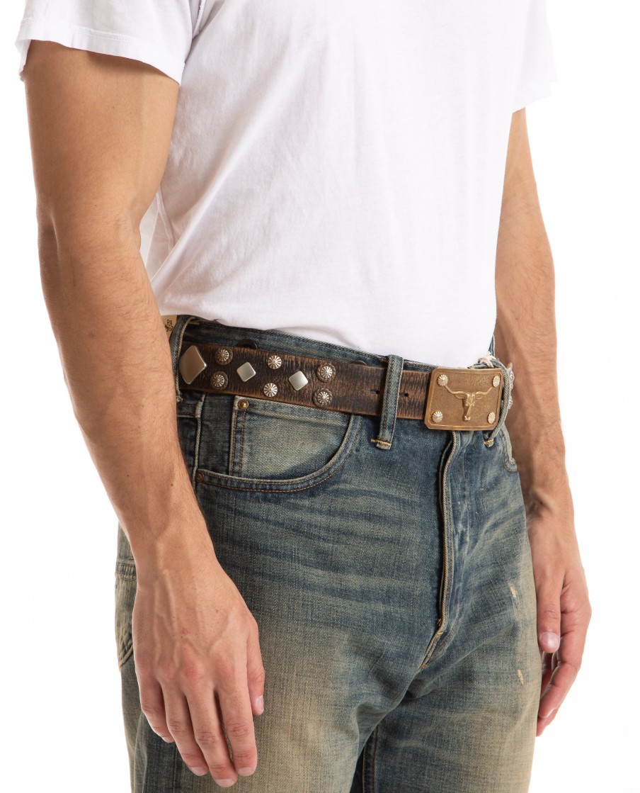 Men RRL | Studded Leather Belt