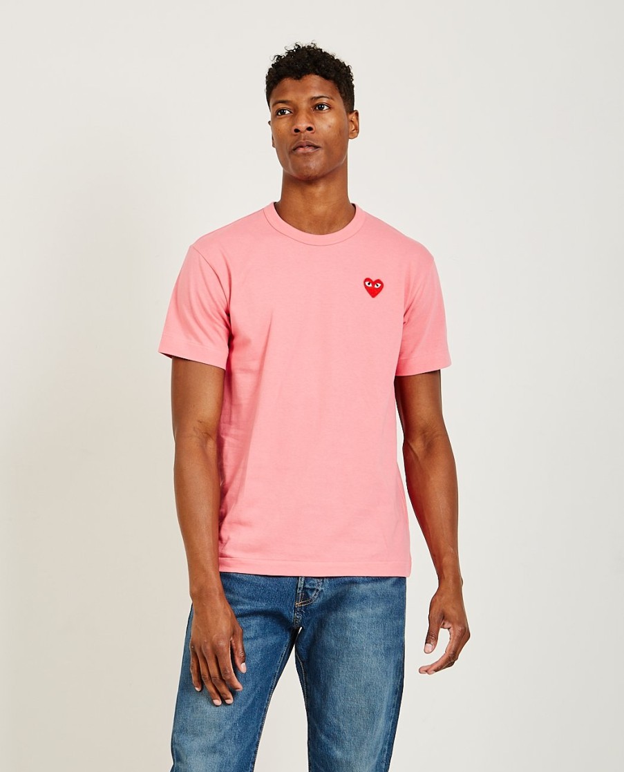 Men COMME DES GARÇONS PLAY | Pastelle Heart Tee Pink