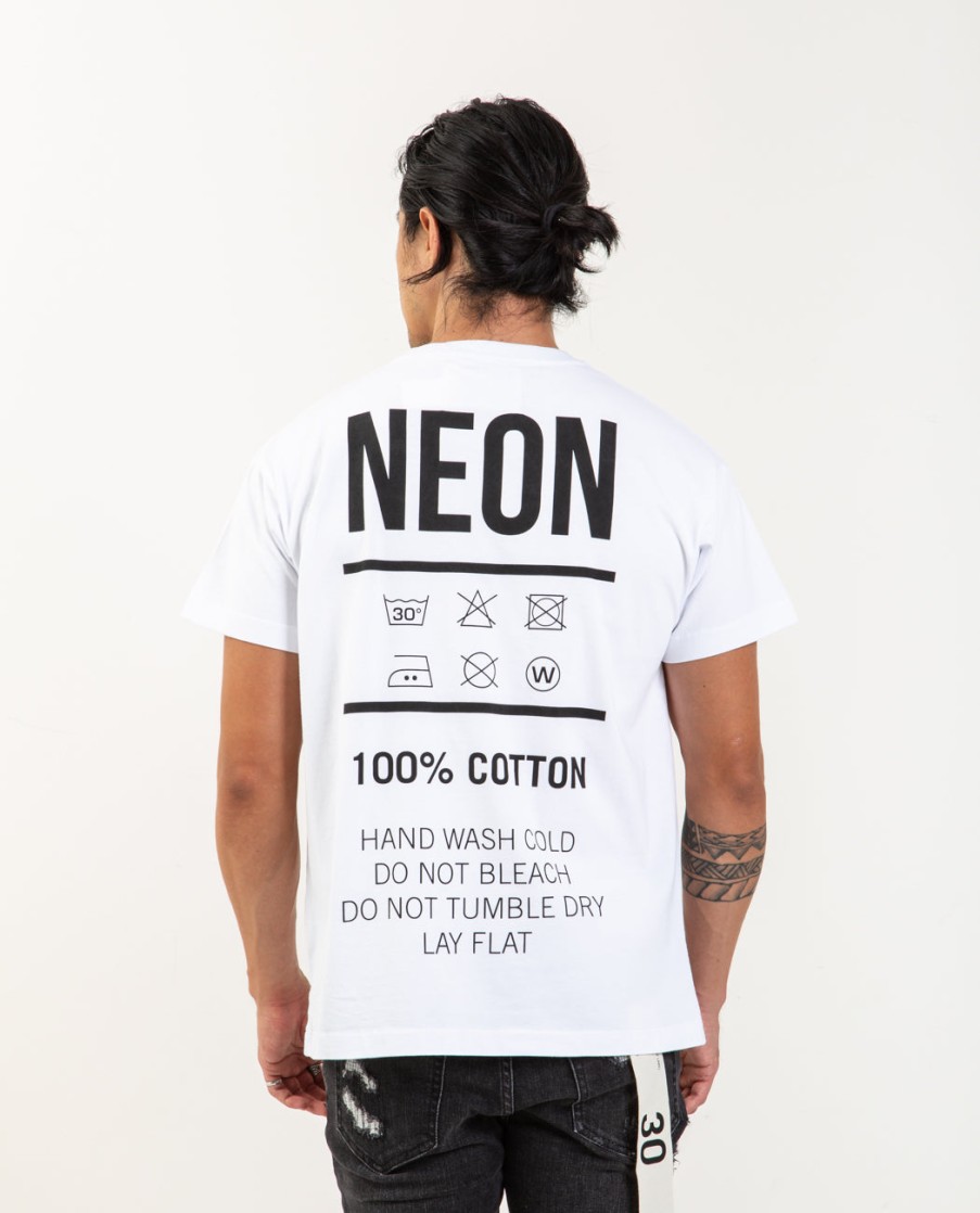 Men NEON DENIM BRAND | Standard Short Sleeve Tee White