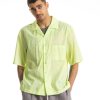 Men S.K. MANOR HILL | Aloha Shirt Lime Translucent