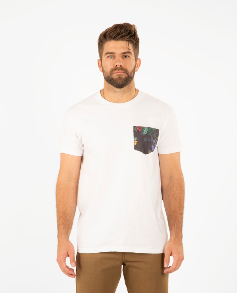 Men NAKED & FAMOUS | Pocket Tee Botanical Print