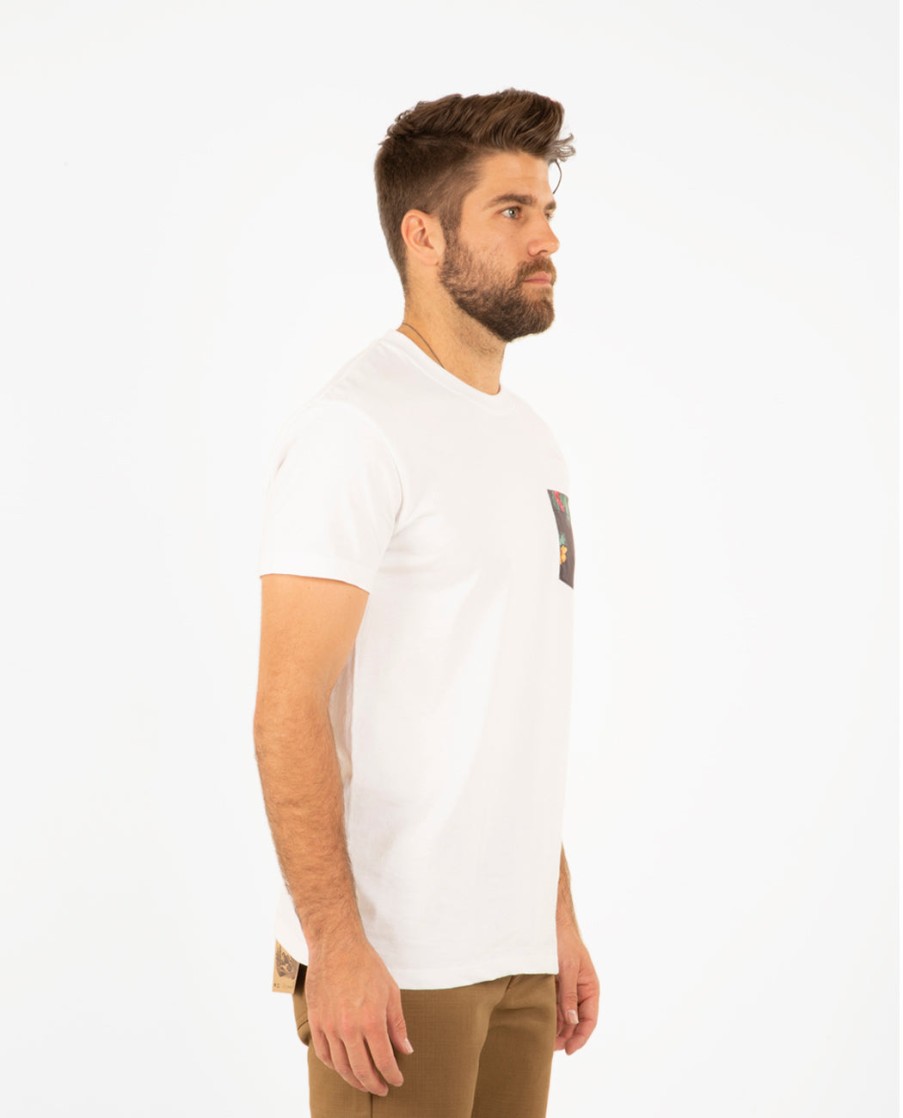 Men NAKED & FAMOUS | Pocket Tee Botanical Print