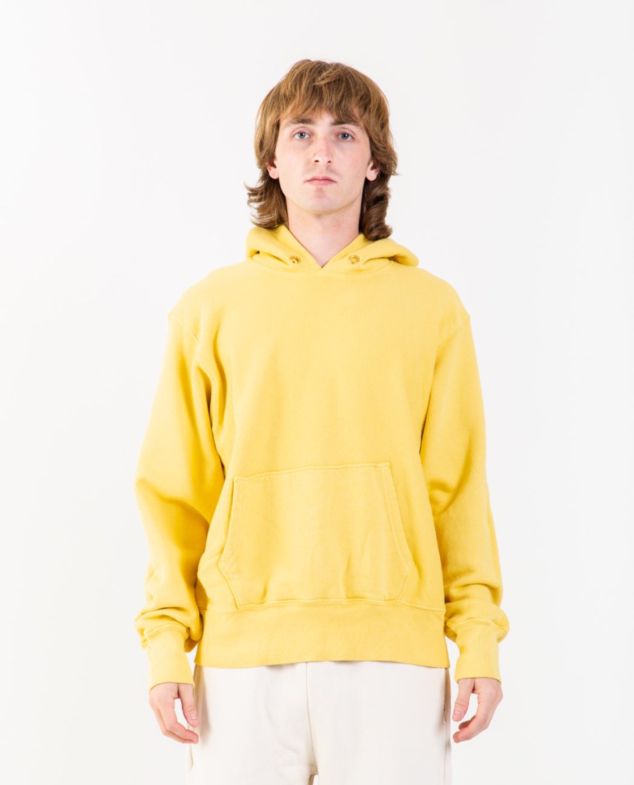 Men LES TIEN | Cropped Hoodie Vintage Yellow