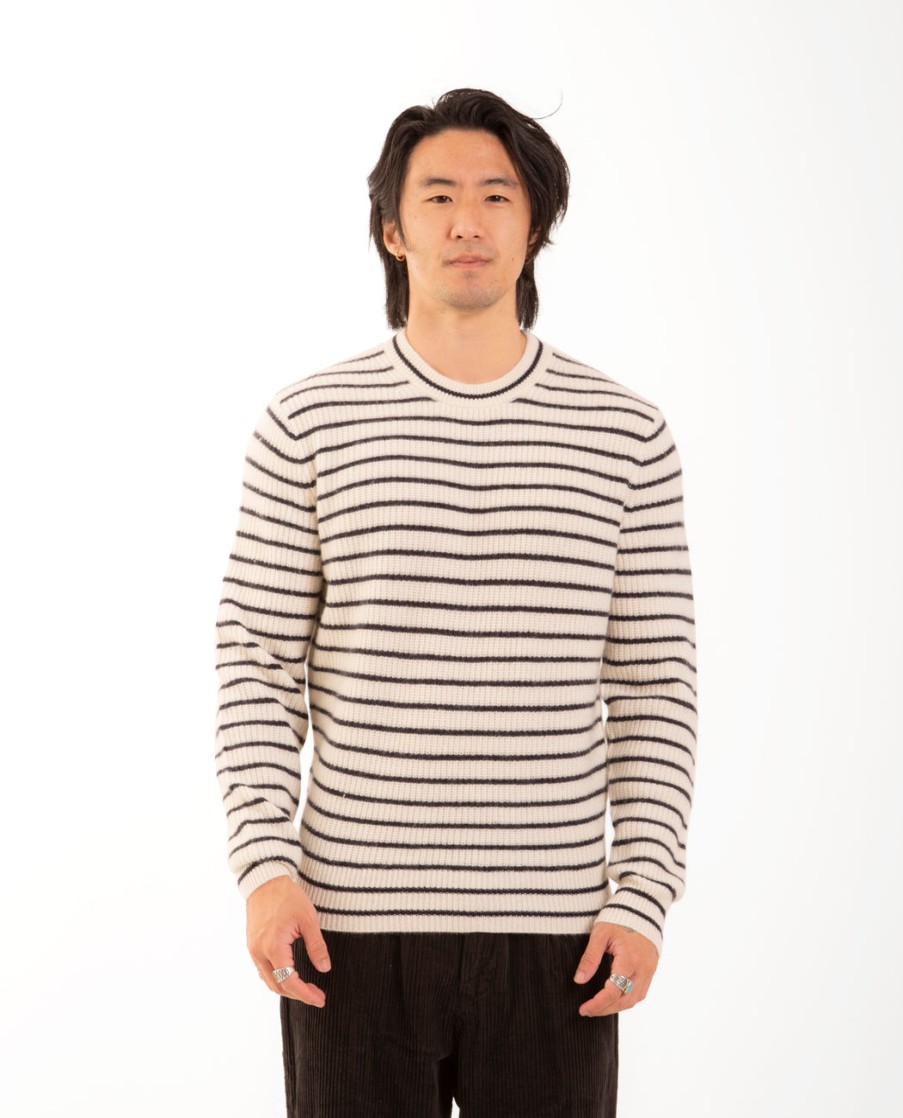 Men ALEX MILL | Jordan Sweater Cashmere Stripe