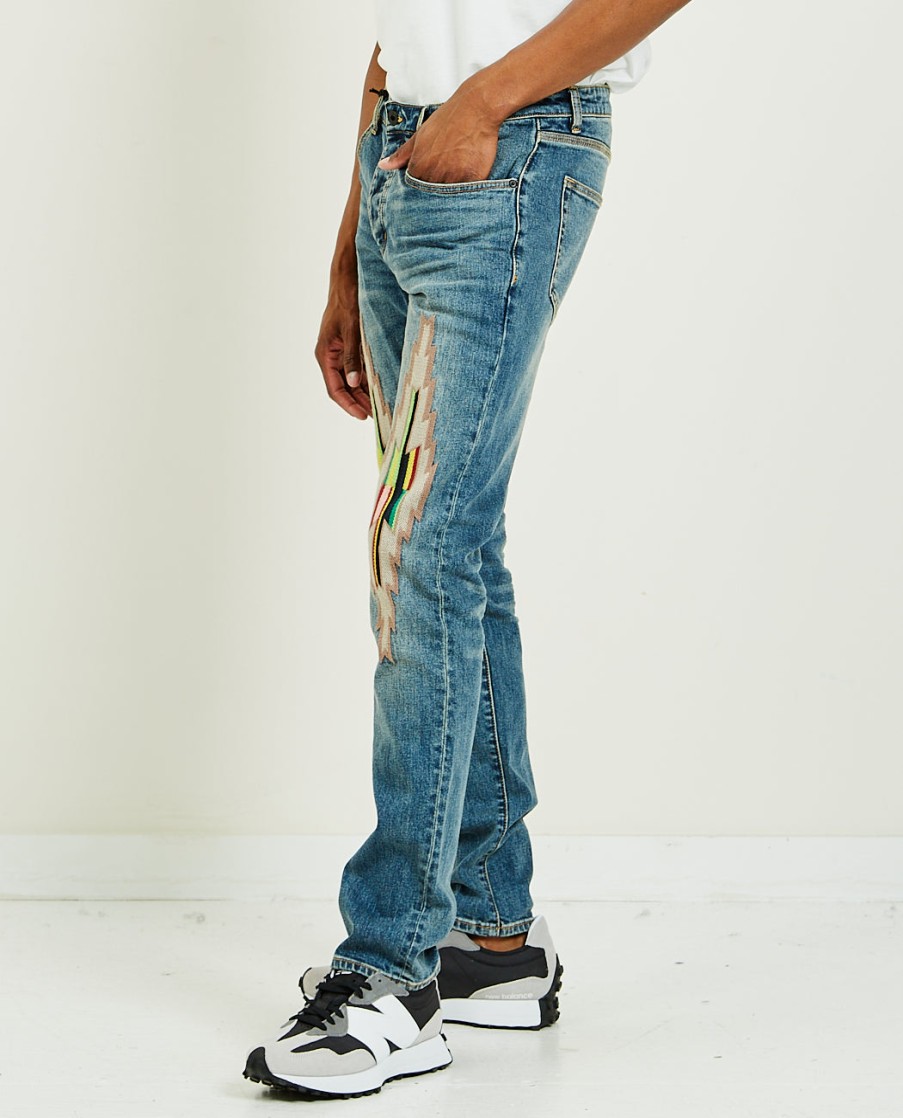 Men NEON DENIM BRAND | Sid Embroidered Indigo