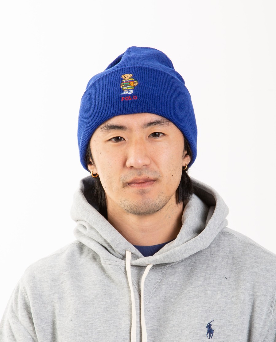 Men POLO RALPH LAUREN | Polo Bear Rib-Knit Beanie Royal