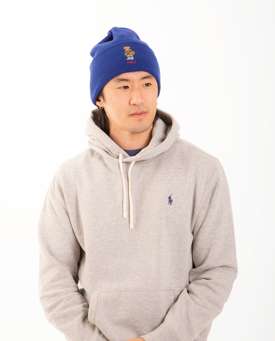 Men POLO RALPH LAUREN | Polo Bear Rib-Knit Beanie Royal