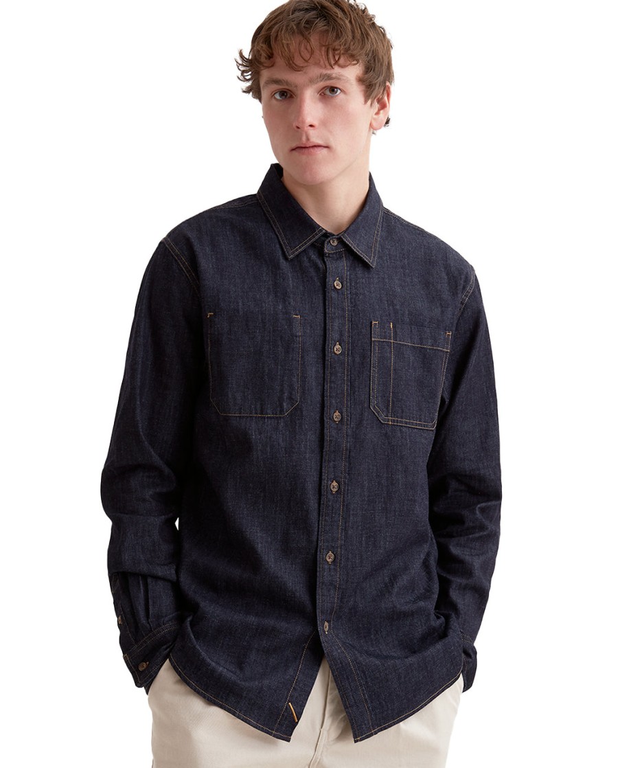 Men SATURDAYS NYC | Kenmare Chambray Ls Shirt