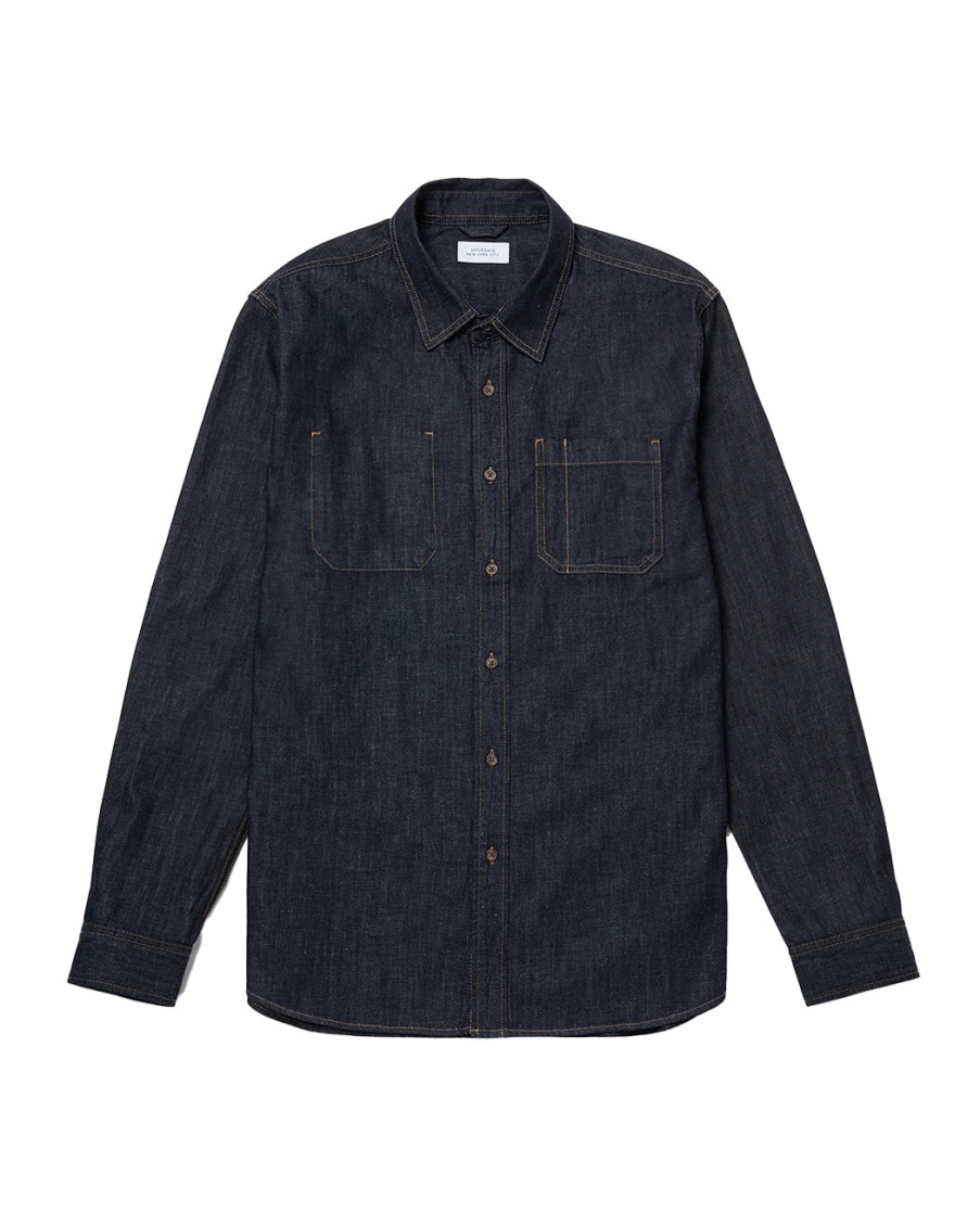 Men SATURDAYS NYC | Kenmare Chambray Ls Shirt