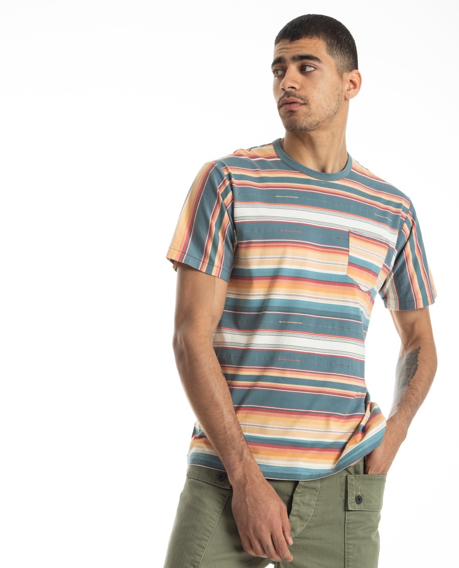 Men RRL | Striped Jersey Pocket T-Shirt