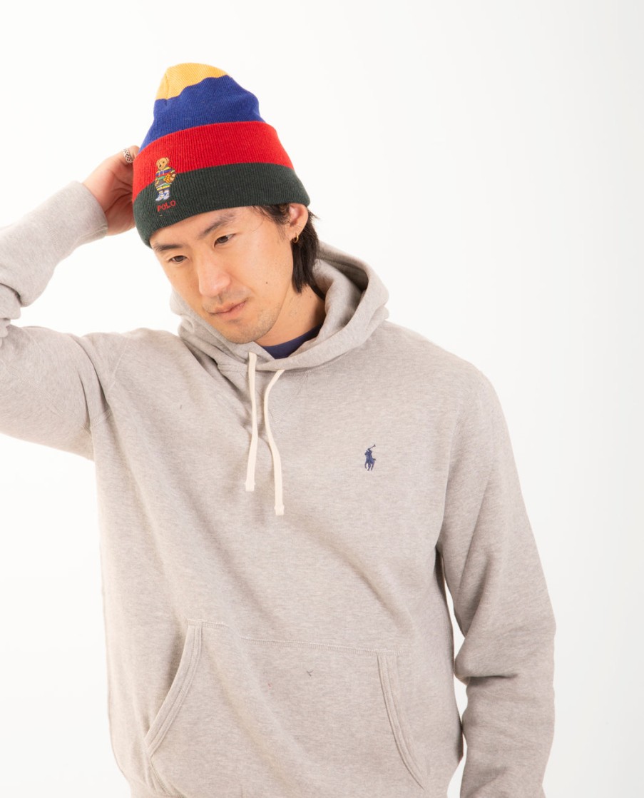 Men POLO RALPH LAUREN | Polo Bear Striped Rib-Knit Beanie