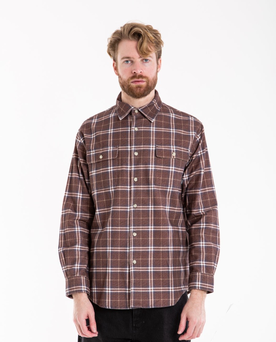 Men THRILLS | Genuine Oversized Flannel Rum Raisin