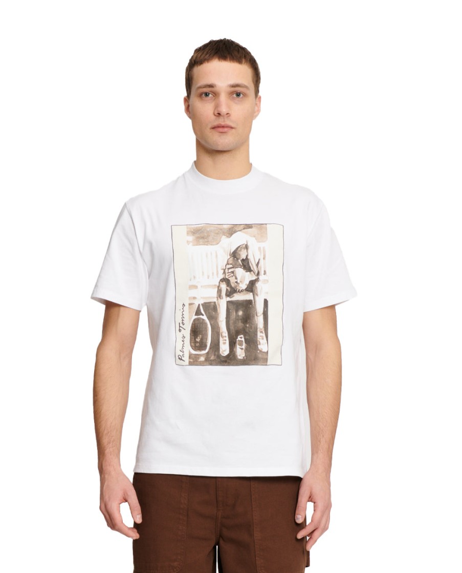 Men PALMES | Roland T-Shirt White