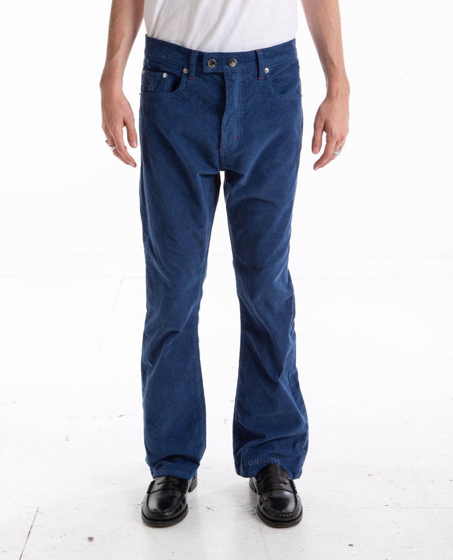 Men LONGLIVE | Sig Flare Cords Vintage Blue