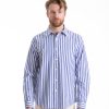 Men ALEX MILL | Mill Shirt Wide Striped Poplin