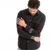 Men KSUBI | Pixel Quilted Long Sleeve Shirt Black