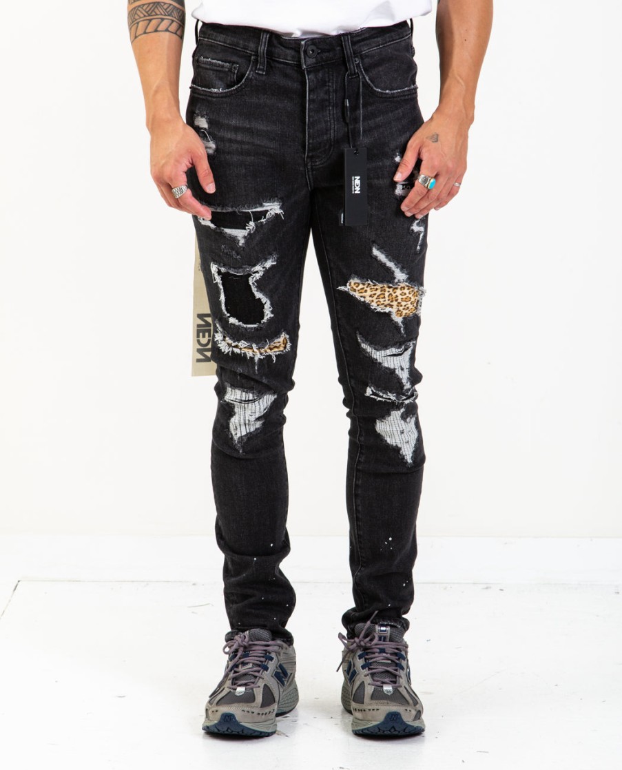 Men NEON DENIM BRAND | Sid Multi Distress Jeans