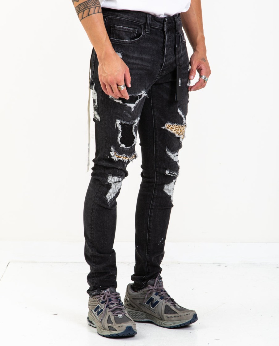 Men NEON DENIM BRAND | Sid Multi Distress Jeans