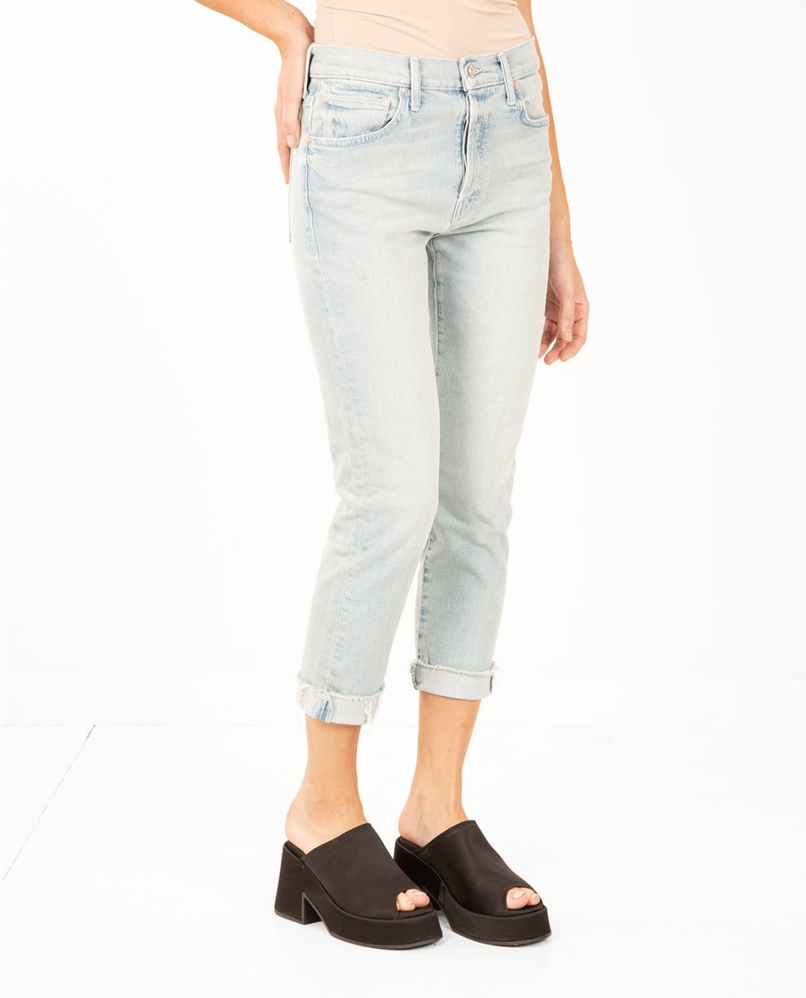 Men MOTHER | The Scrapper Cuff Ankle Fray Jeans