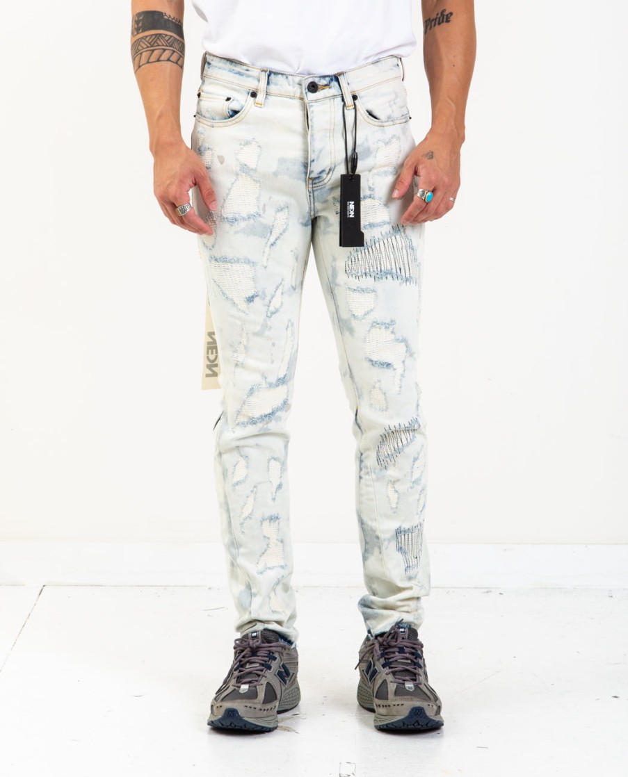 Men NEON DENIM BRAND | Sid Jeans Blue Over Paint