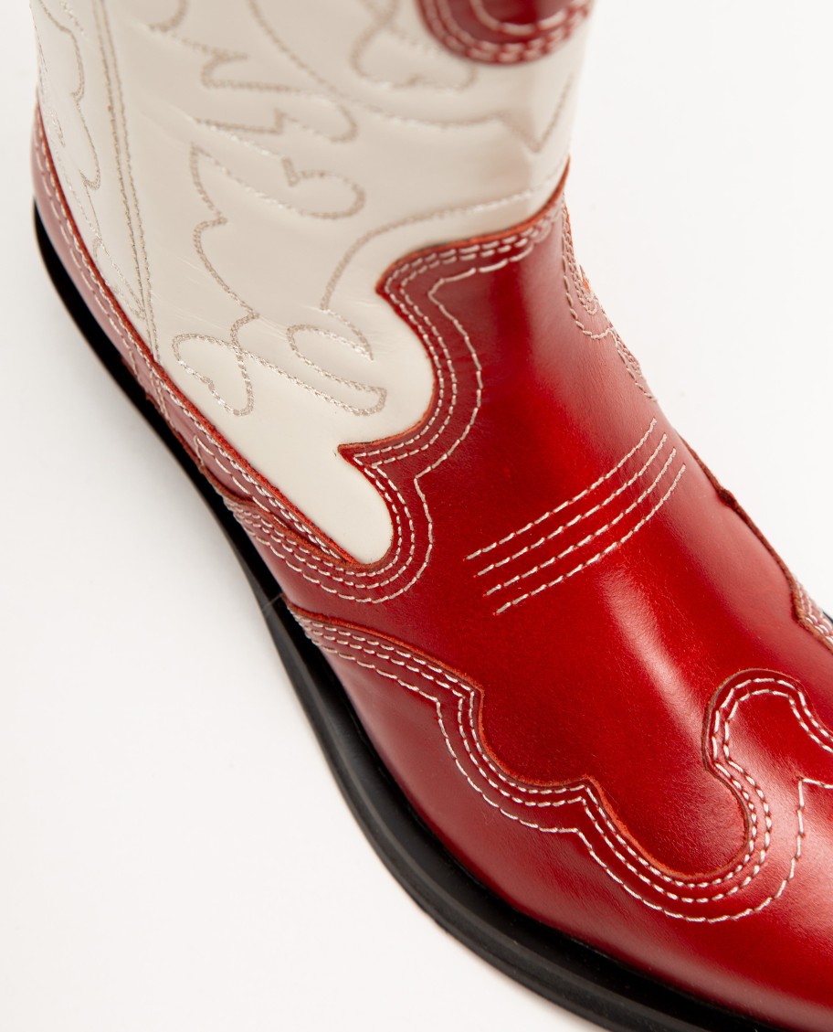 Men GANNI | Mid Shaft Embroidered Western