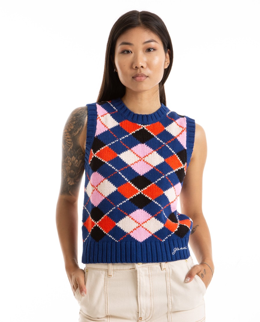 Men GANNI | Graphic Cotton Vest