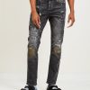 Men NEON DENIM BRAND | Thunders Jean Vintage Repair Black