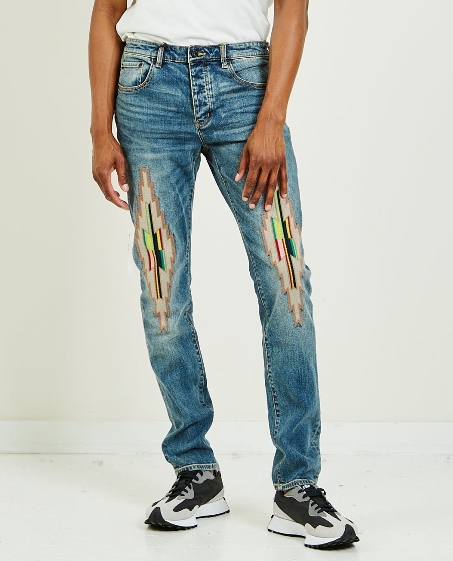 Men NEON DENIM BRAND | Sid Embroidered Indigo