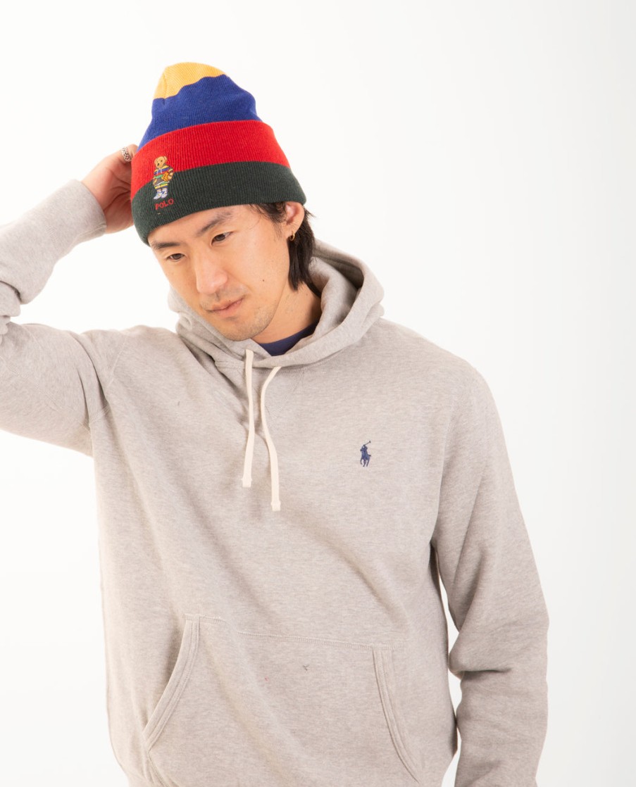 Men POLO RALPH LAUREN | Polo Bear Striped Rib-Knit Beanie