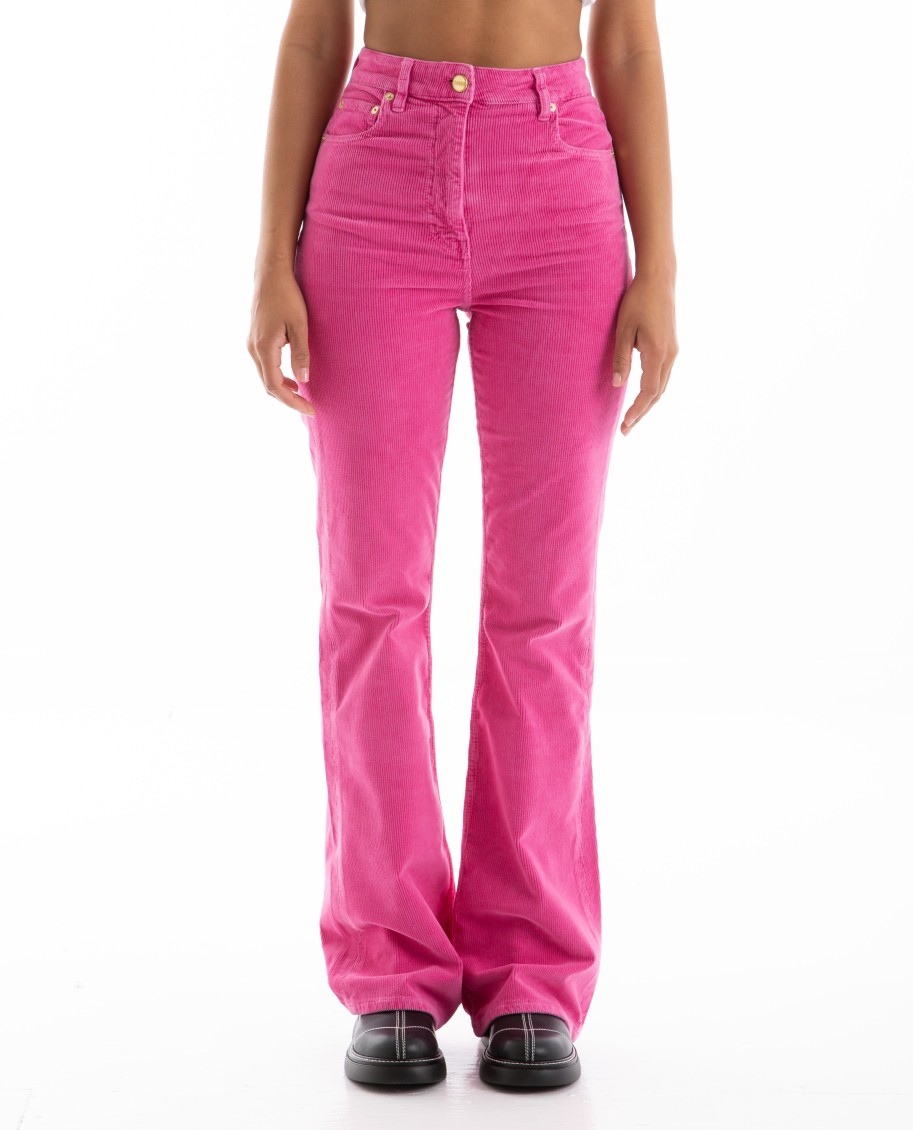 Women GANNI | Washed Corduroy Iry Hw Pants