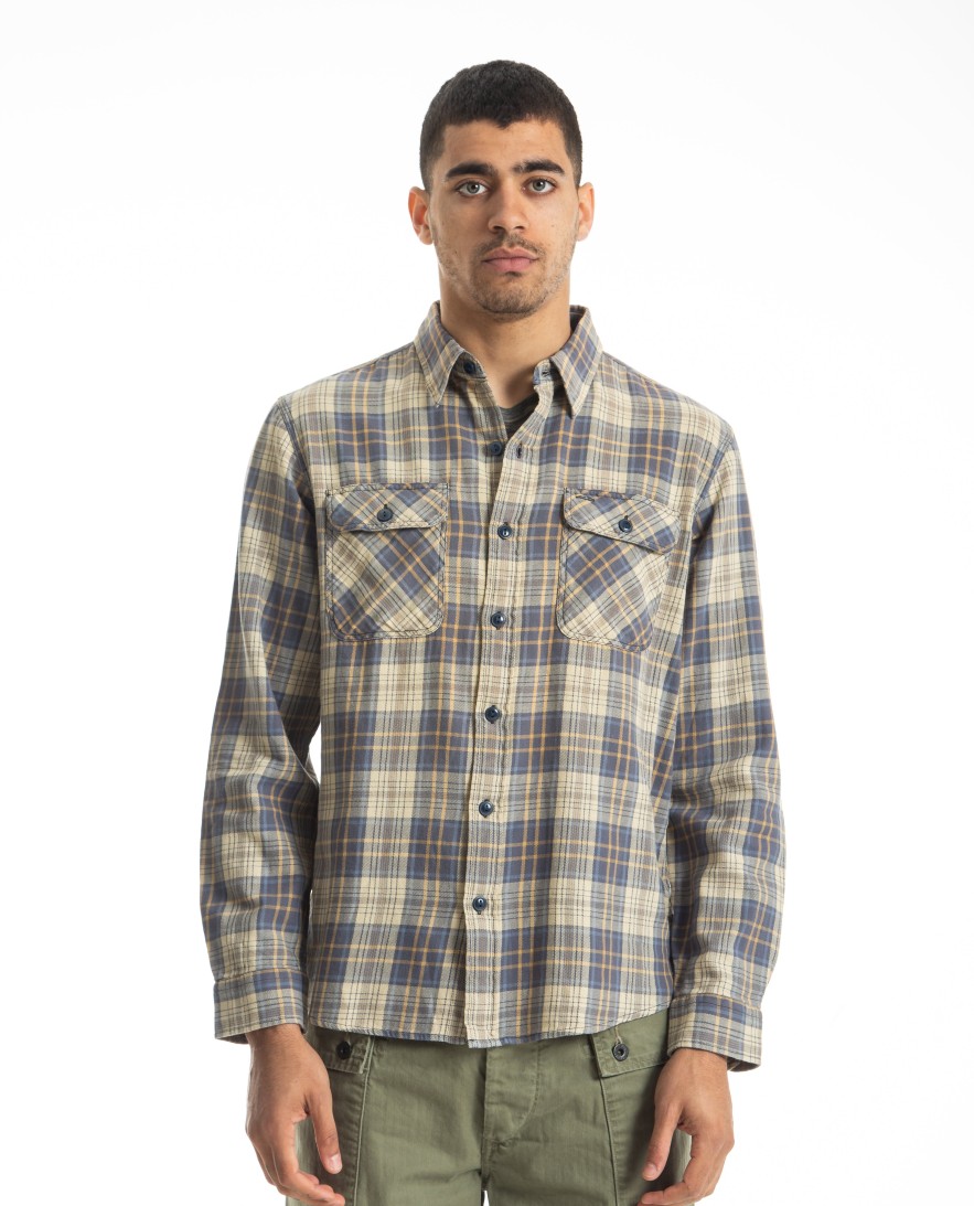 Men RRL | Vintage Twill Plaid Workshirt