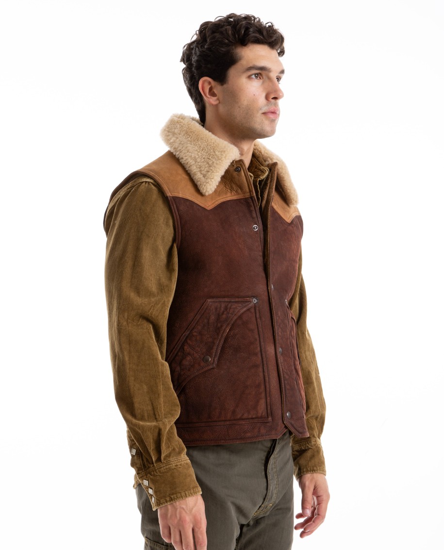 Men RRL | Dalton Shearling Vest