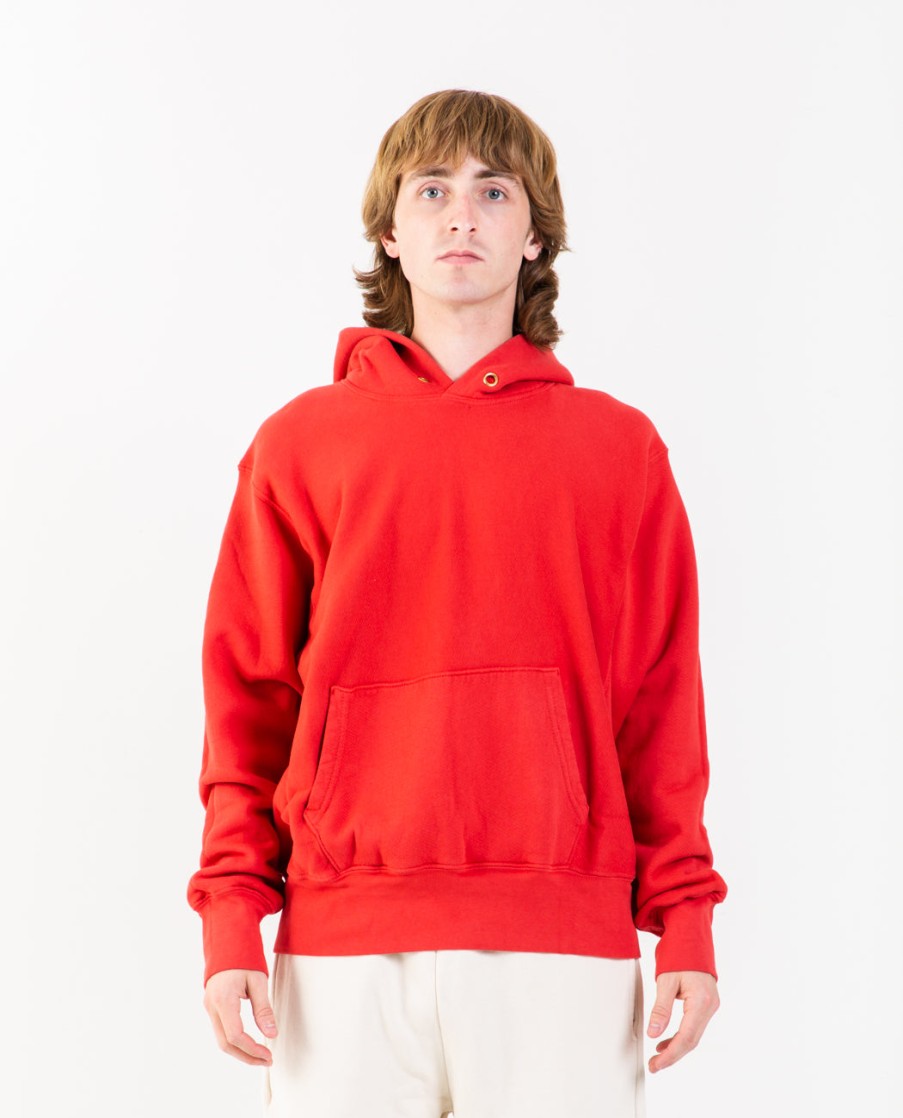 Men LES TIEN | Cropped Hoodie Brick