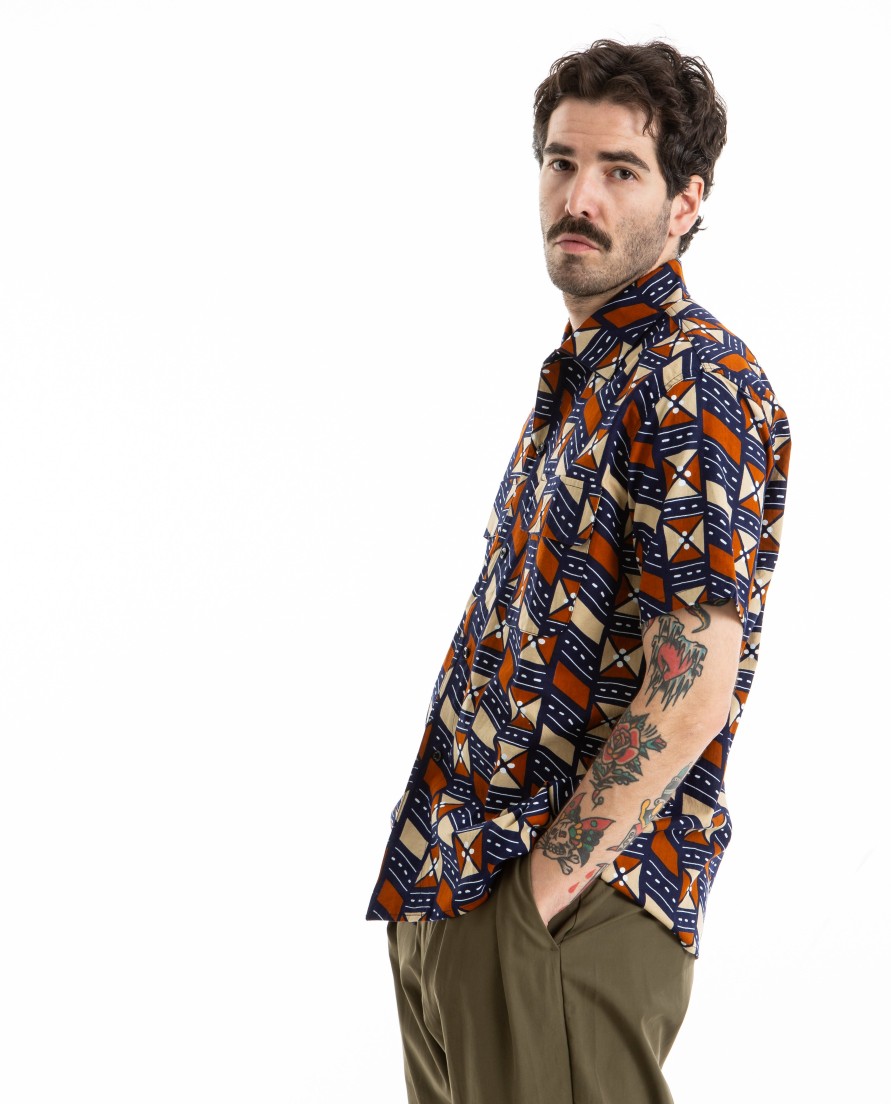 Men MONITALY | 50'S Milano Shirt Lenon Print