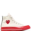 Men COMME DES GARÇONS PLAY | Converse Red Sole High Top White