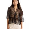 Men GANNI | Light Lace V-Neck Blouse