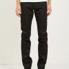 Men NAKED & FAMOUS | Weird Guy Solid Black Selvedge Jean