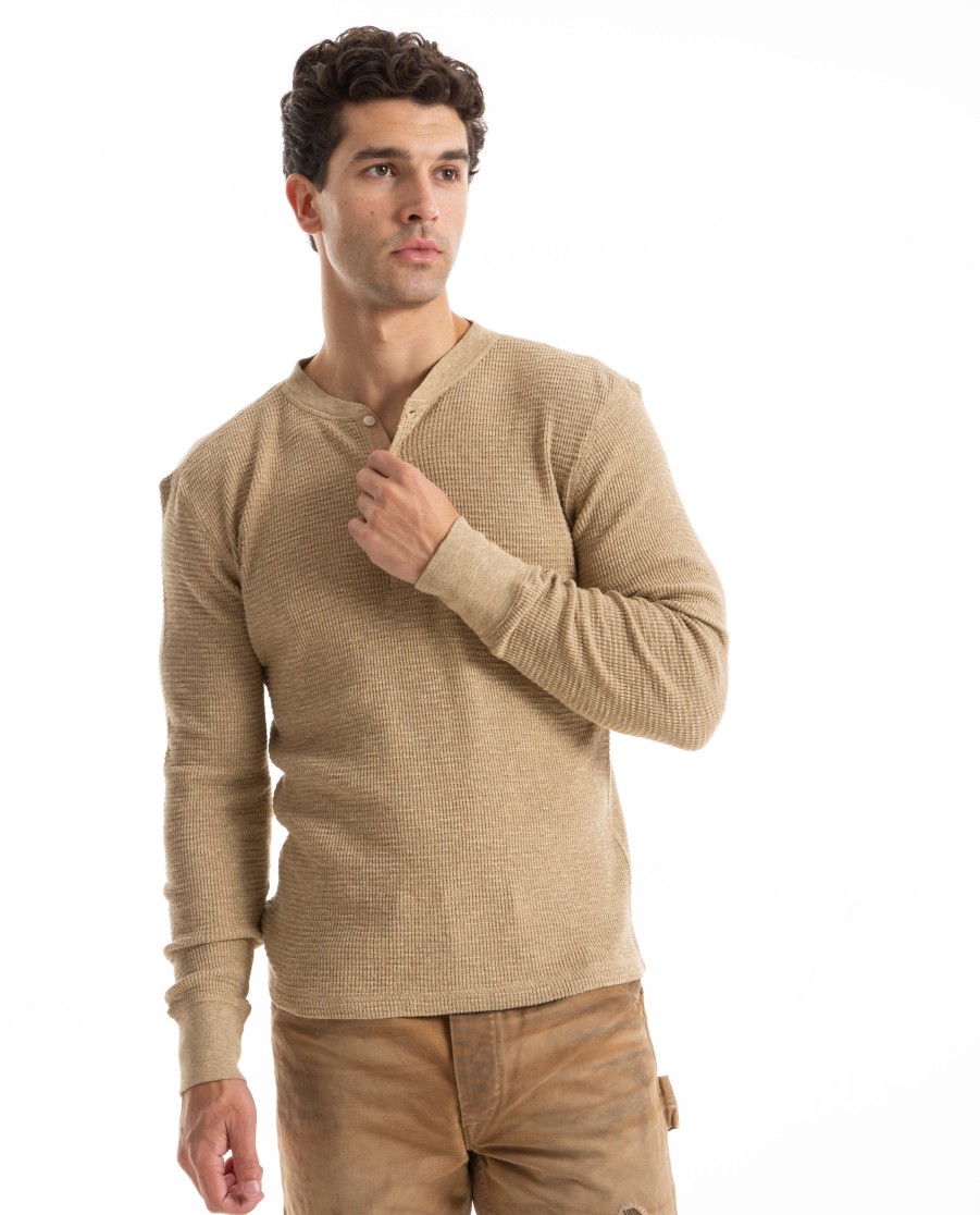 Men RRL | Waffle Knit Henley