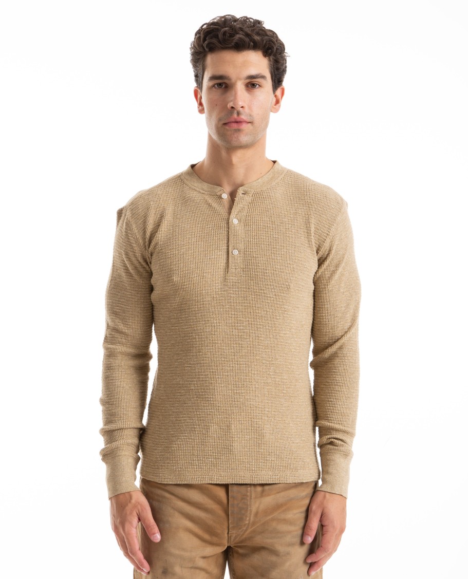 Men RRL | Waffle Knit Henley