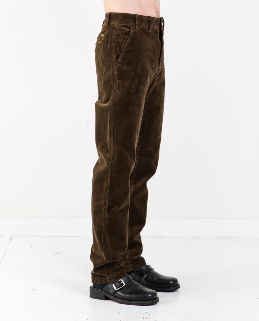 Men BARBOUR | Neuston Stretch Corduroy Trousers Dark Olive