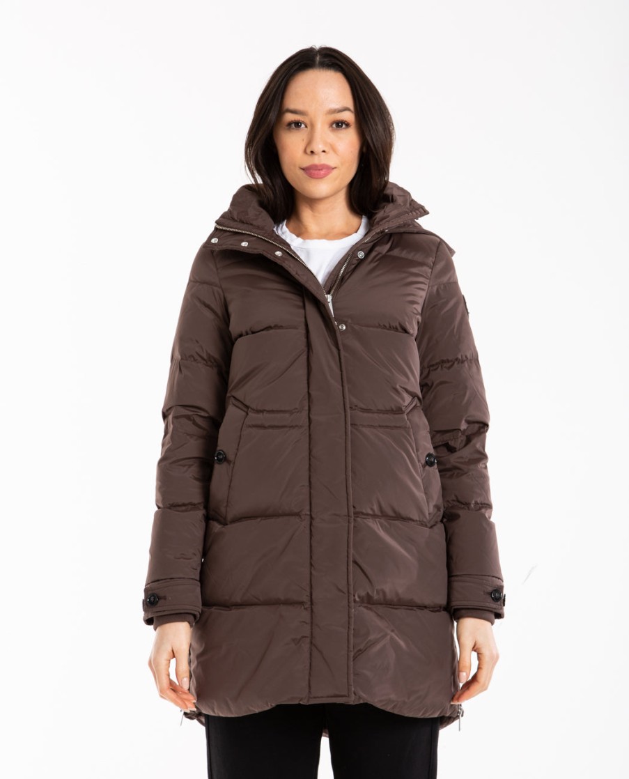 Men WOOLRICH | Puffy Parka Jacket Brown